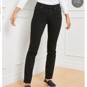 Talbots Flawless High Waist CURVY Black Straight Leg Jeans, Women's 16